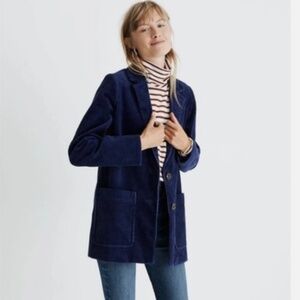 Madewell Blue Corduroy Blazer Size XS